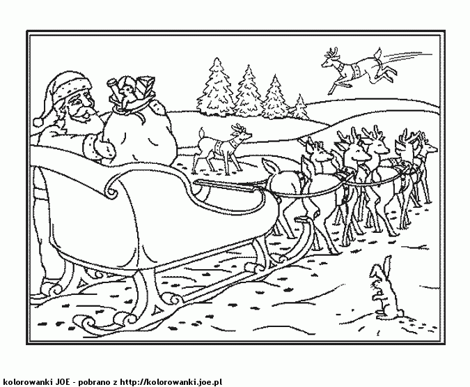 Święty Mikołaj kolorowanki